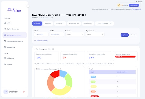 Reportes históricos y módulos de retroalimentación — JOBi Pulse